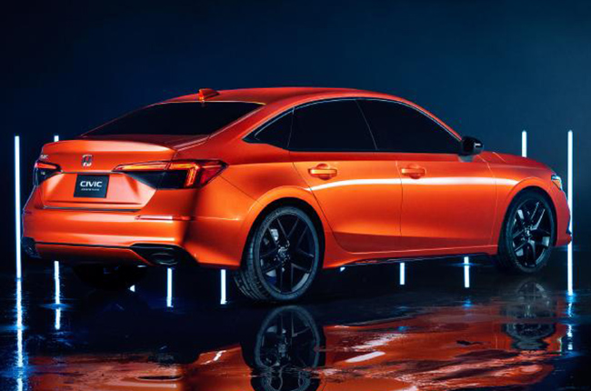 11th Generation Honda Civic sedan concept rear quarter