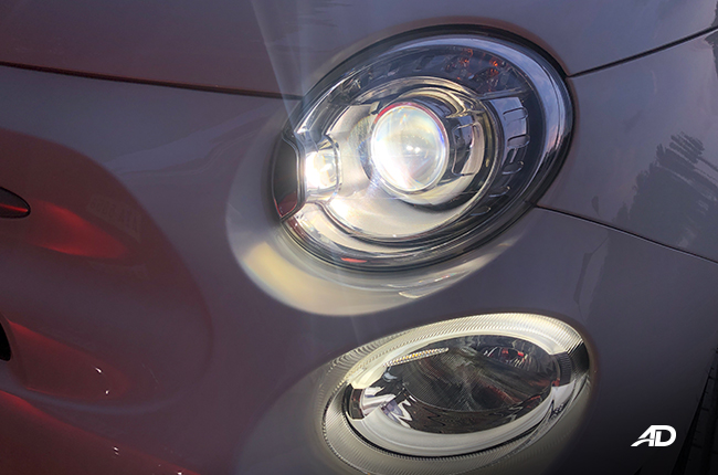 2019 Abarth 595 headlights
