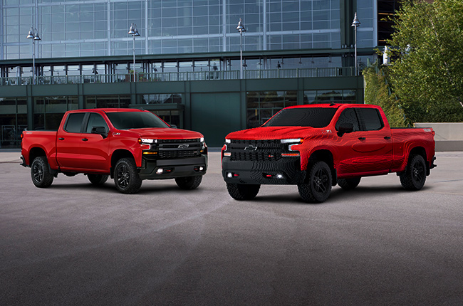 2019 Chevrolet Silverado Lego comparison