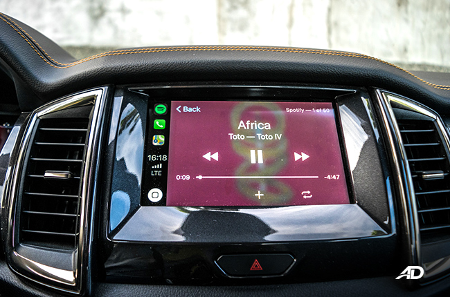 2019 Ford Ranger Wildtrak Biturbo infotainment