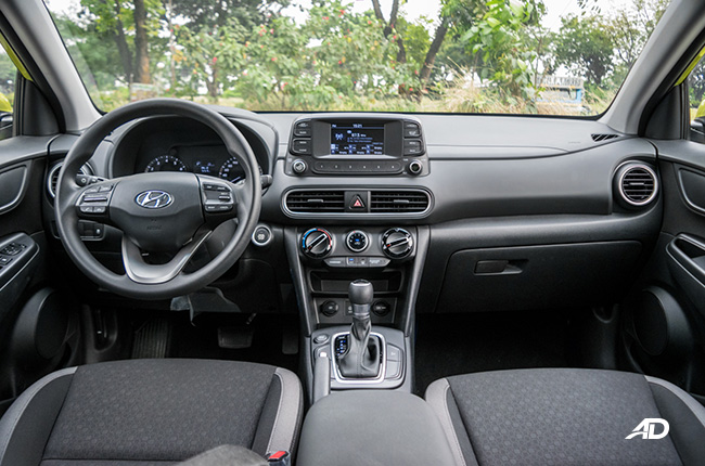 2019 Hyundai Kona Steering Wheel and Dashboard.