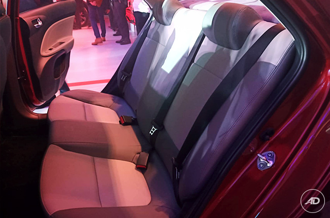 2019 Kia Soluto Philippines rear seats