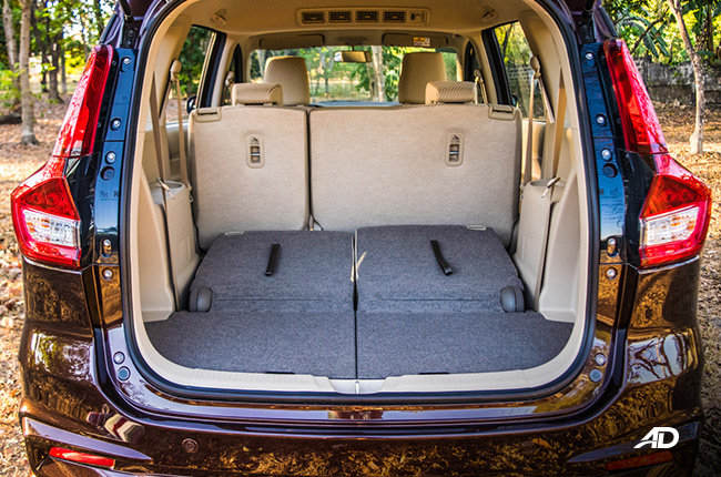 2019 Suzuki Ertiga interior Rear Seats Down