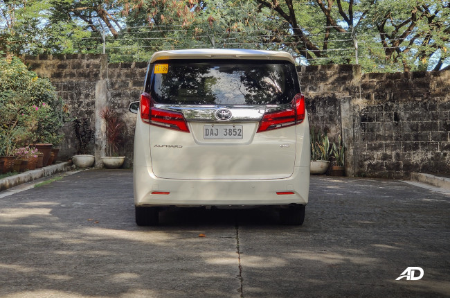 2019 Toyota Alphard Exterior Rear Road test review