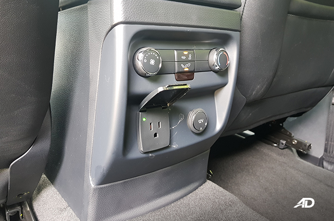 2020 Ford Everest 2nd row power sockets