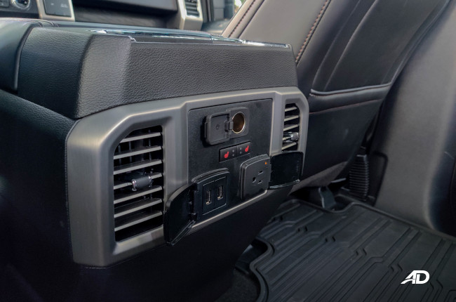 2020 Ford F-150 Interior USB ports and 12-volt socket and power outlet
