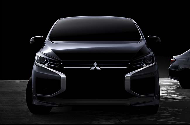 Front Upper Grille For 2020-2024 Mitsubishi Mirage Hatchback/Sedan | JX Black+Chrome Factory Style