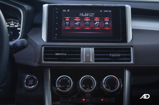 2020 Mitsubishi Xpander Cross Philippines infotainment and airconditioning controls