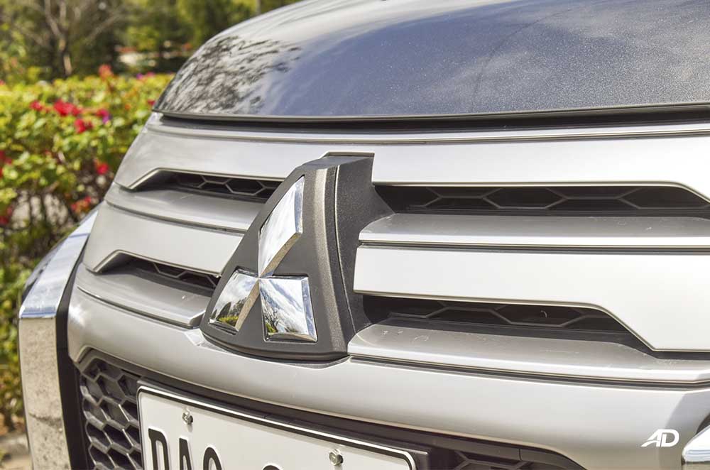 2020 Montero Sport road test front badge