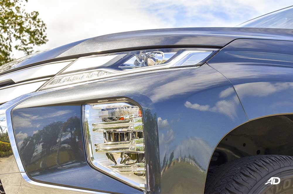 2020 Montero Sport road test headlight