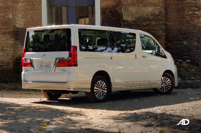 2020 Toyota Hiace Super Grandia Exterior Rear Quarter Philippines