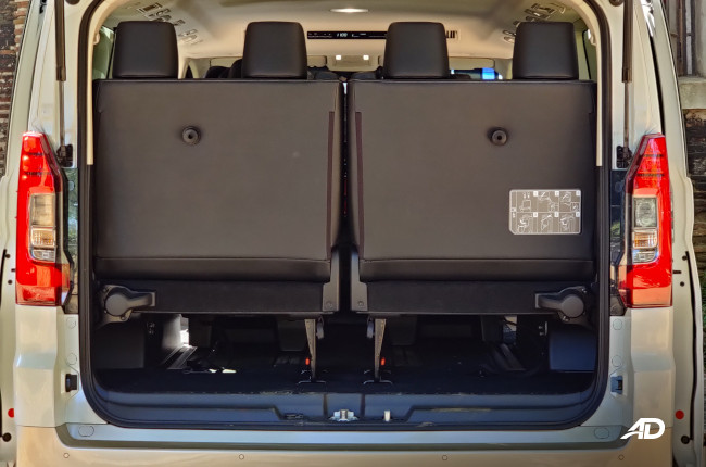 2020 Toyota Hiace Super Grandia Interior Rear cargo space seats up 