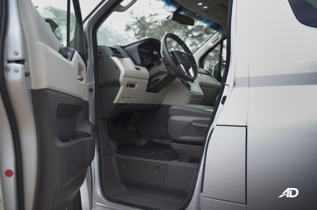 20202 Toyota Hiace GL Grandia Tourer front legroom