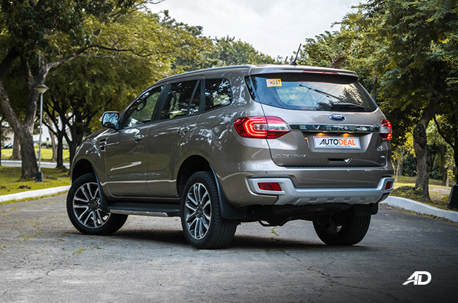 2021 Ford Everest exterior quarter rear Philippines