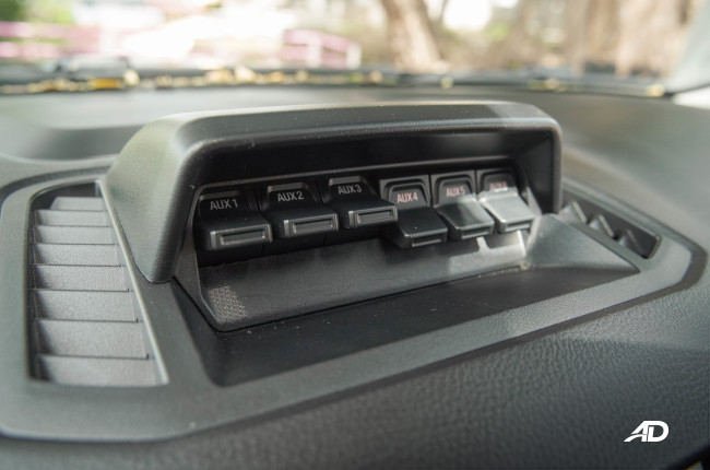 2021 Ford Ranger FX4 MAX Philippines interior auxiliary switches
