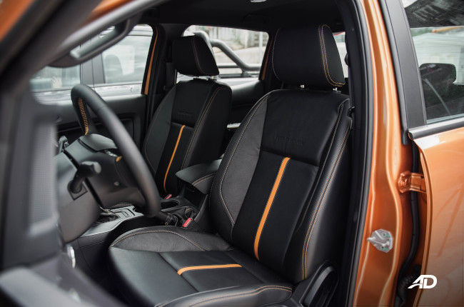 2021 Ford Ranger Wildtrak 4x2 Philippines seats