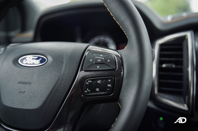 2021 Ford Ranger Wildtrak 4x2 Philippines steering wheel buttons 