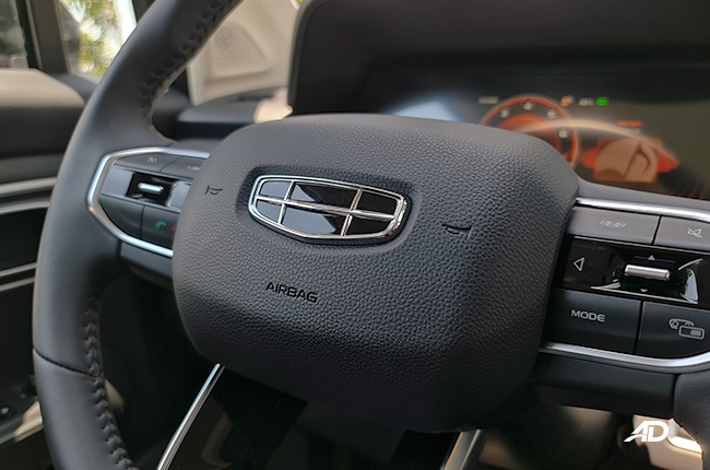 2021 Geely Okavango interior steering wheel mounted controls Philippines