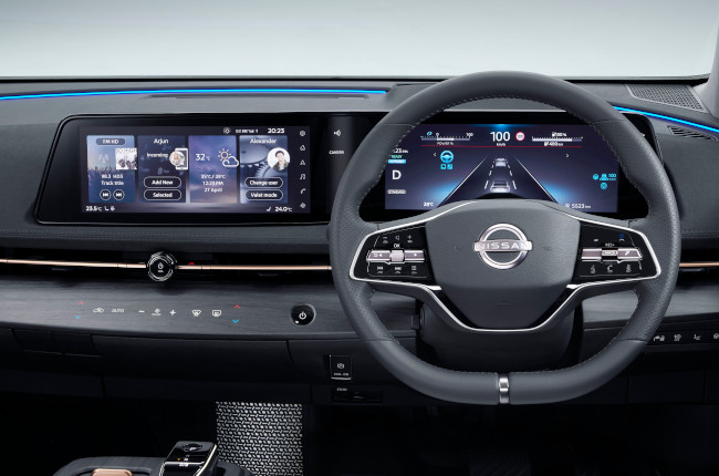 2021 Nissan Ariya EV Interior Infotainment and Gauge Cluster