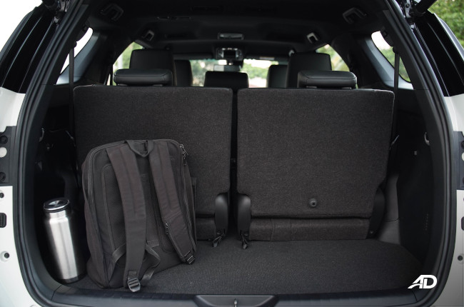 2021 Toyota Fortuner LTD cargo all seats up 