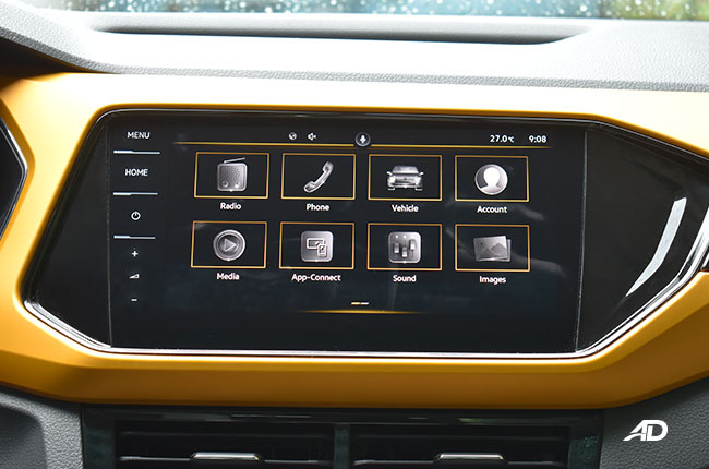 2021 Volkswagen T-Cross interior infotainment system Philippines