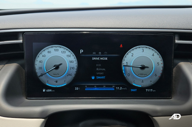 2023 Hyundai Tucson GLS+ Premium Smart/Normal mode display 