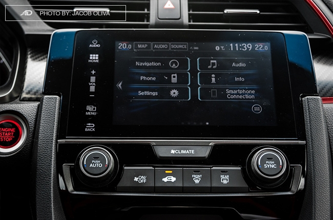 2018 Honda Civic Type R Philippines infotainment system