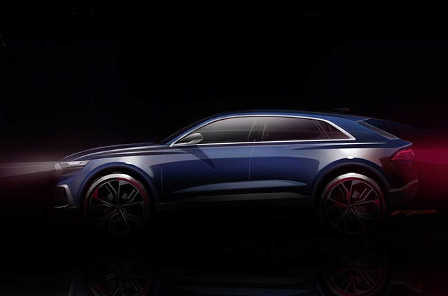 Audi Q8 concept sketch revealed ahead of 2017 NAIAS