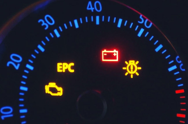 car battery indicator window clear