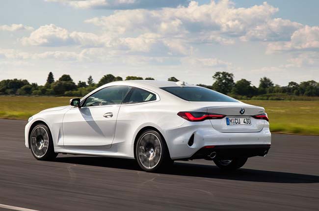 BMW 4 series white rear quarter