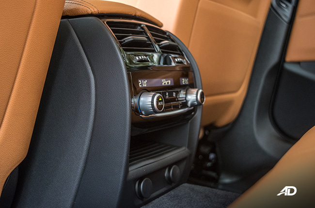 bmw 5 series 520i review road test rear aircon interior