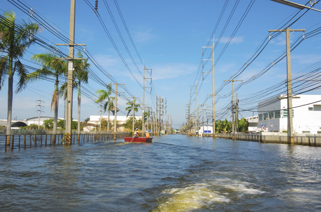 Flooded road