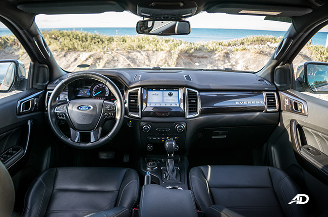 ford everest review road test dashboard interior philippines