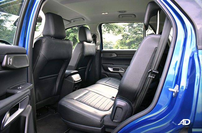 Ford Everest Sport interior 2nd row