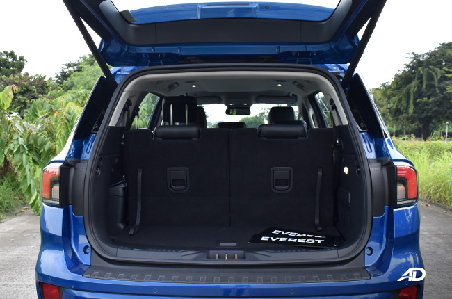 Ford Everest Sport interior cargo space
