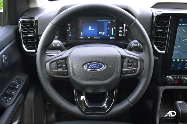 Ford Everest Sport interior  steering wheel