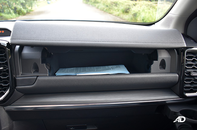 Ford Everest Sport interior storage space