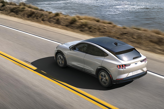 ford mustang mach-e electric crossover launch top view