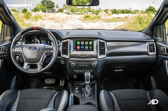 Ford Ranger Raptor interior road test dashboard
