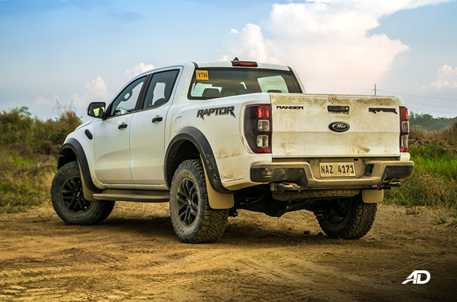 ford ranger raptor rear view