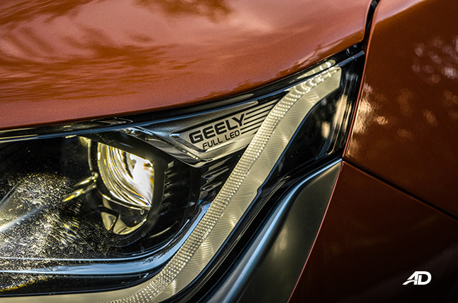 geely coolray road test review full led headlamps exterior