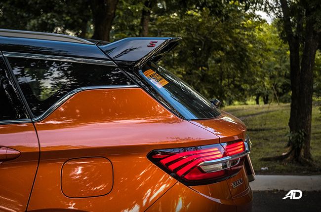 geely coolray road test review spoiler exterior side