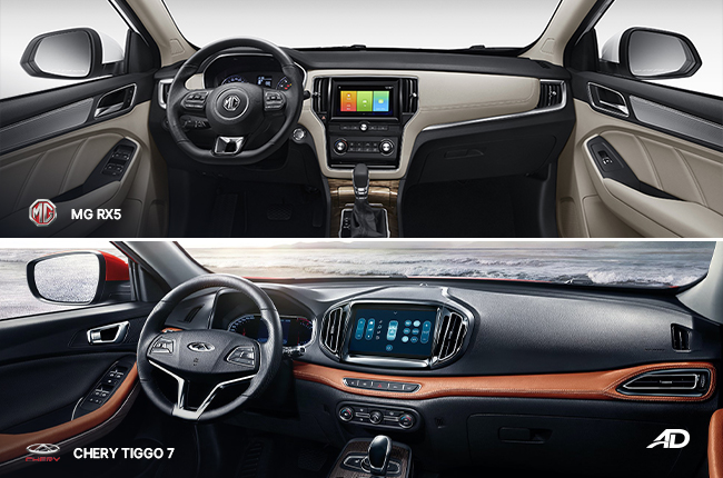 Head to Head: Chery Tiggo 7 vs MG RX5 Interior
