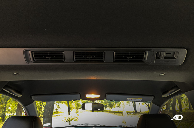 honda br-v road test review rear air-con interior