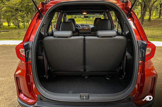 honda br-v road test review trunk cargo interior