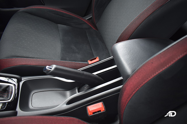 Honda City Hatchback roadtest interior handbrake