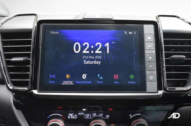 Honda City Hatchback roadtest interior infotainment system