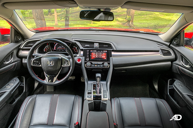 honda civic rs turbo road test interior front