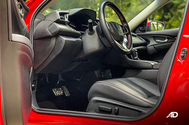honda civic rs turbo road test interior front cabin