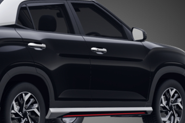 Hyundai Creta Side Skirt Red